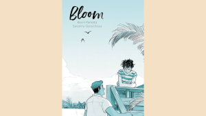 gay romance book cover for bloom with bakery summer family duty creative dreams and young love story