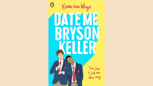 gay romance book cover for date me bryson keller with ya fake dating courage identity and first love