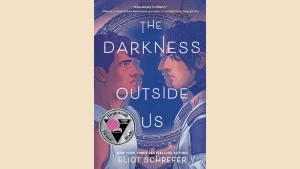 gay romance book cover for the darkness outside us