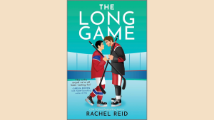 gay romance book cover for the long game with hockey love career stress and emotional stakes together