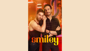 gay romance show poster for smiley with mistaken voicemail chemistry barcelona and rom-com warmth