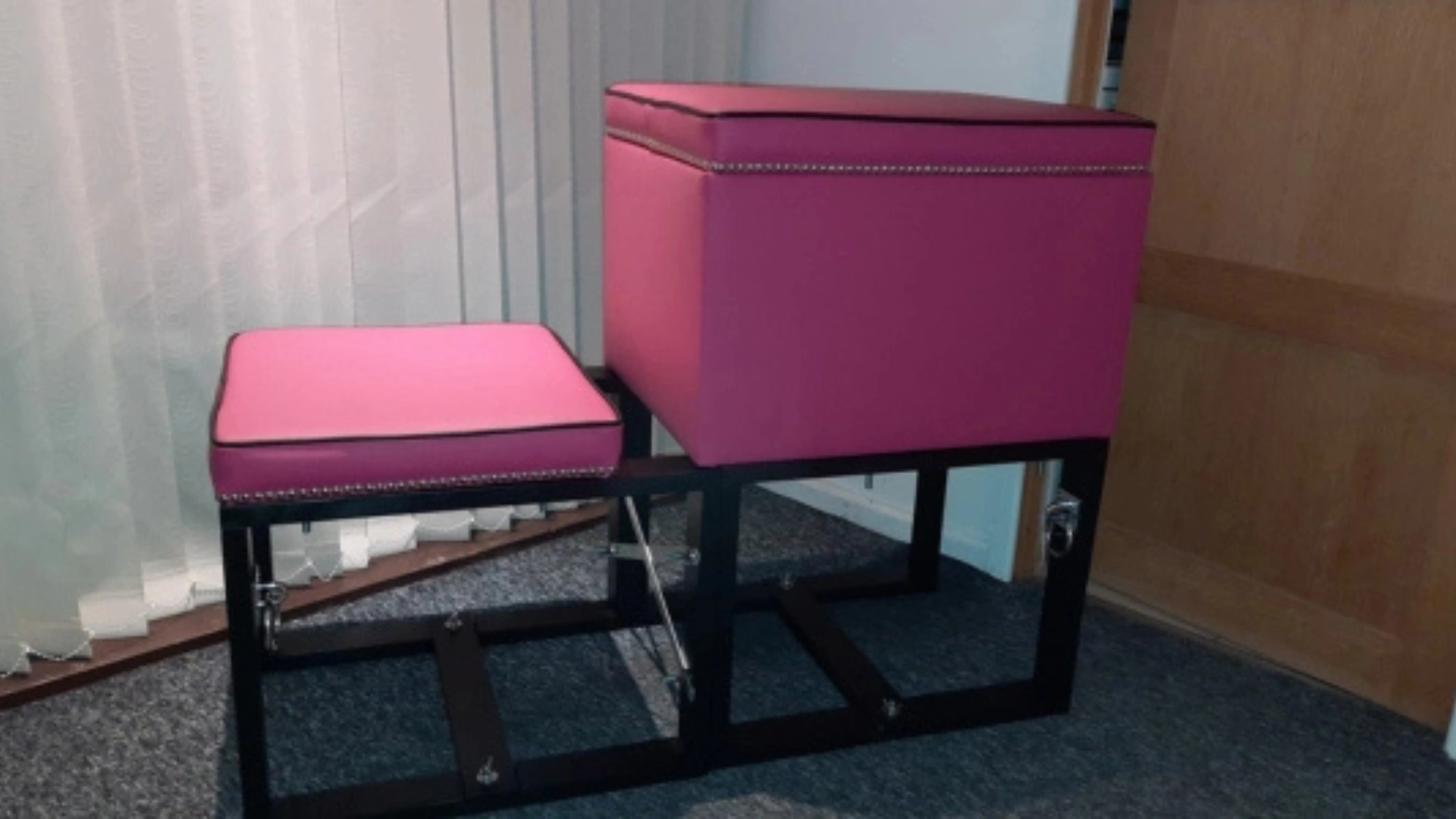 An image of a storage-friendly furniture with hidden features, perfect for a DIY sex furniture.